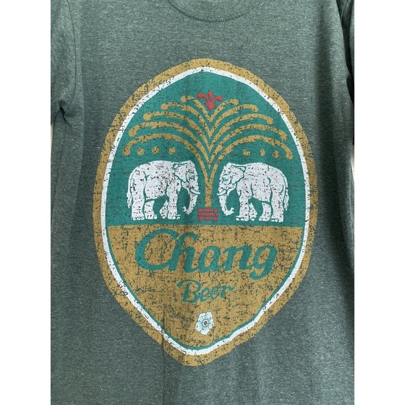 Chang Beer Thailand T-Shirt Men's Size medium vintage style 100% cotton - Picture 3 of 7